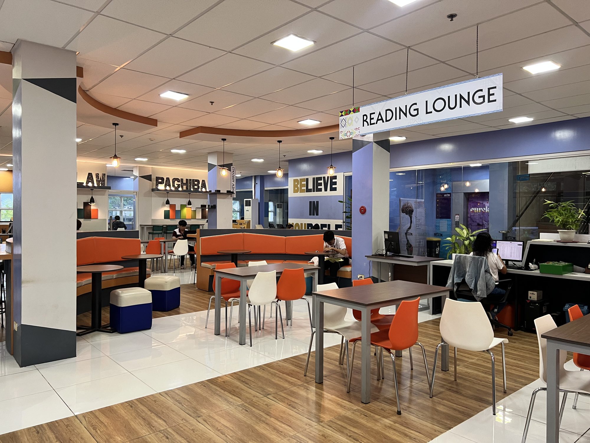 Institutional facility interior with custom fit-out and built-in furniture