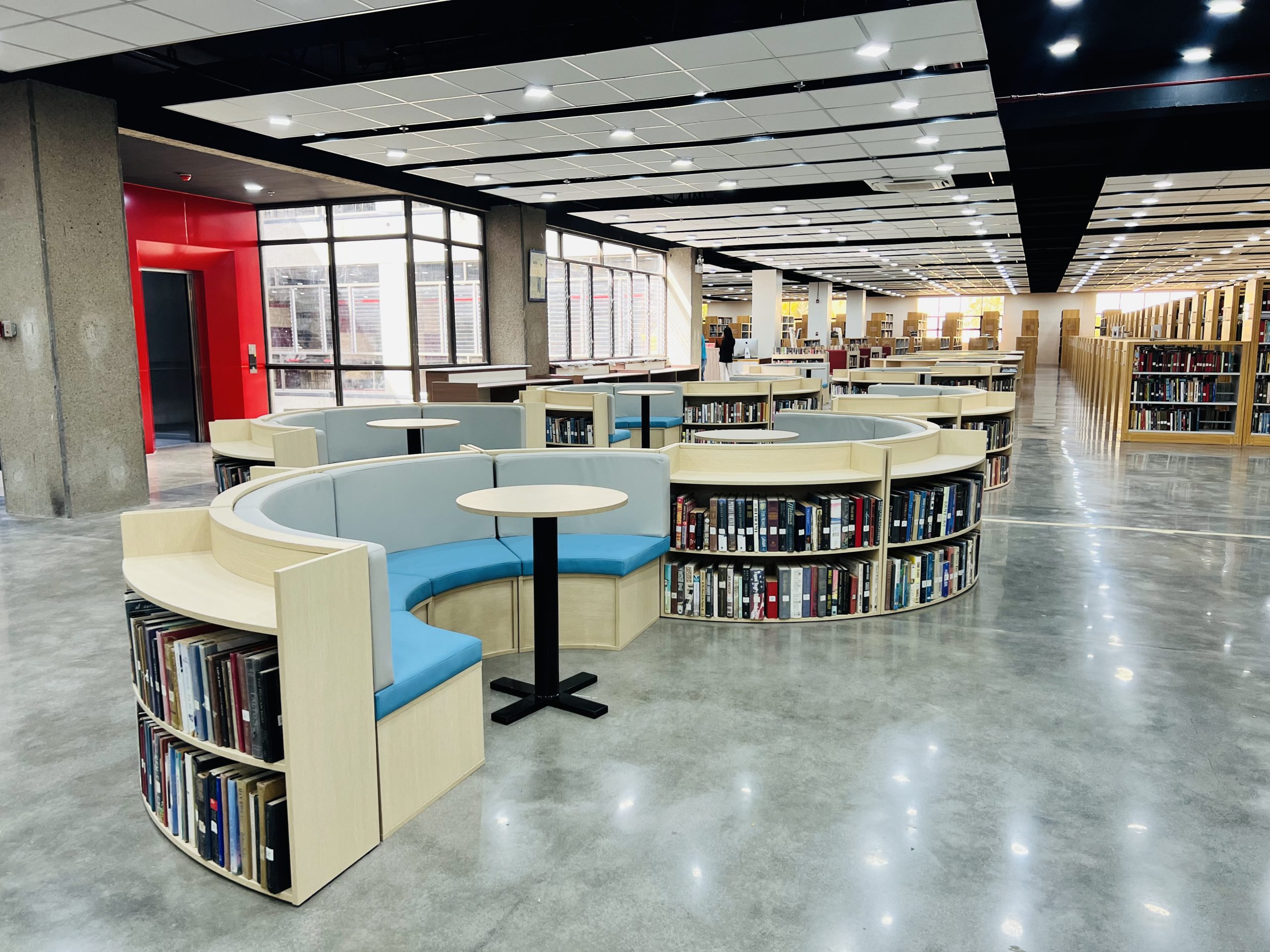 Service and circulation desk area